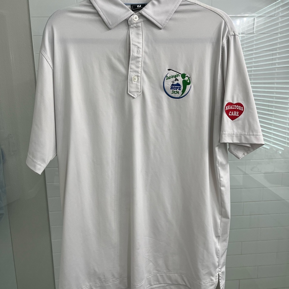 FootJoy Classic White Polo with Embroidered Logos